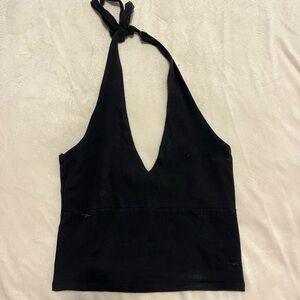 Hollister Black Halter V-Neck Camisole